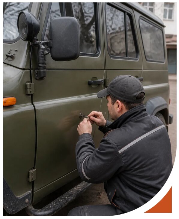 Профессиональное вскрытие автомобиля УАЗ без повреждений в Мурманске